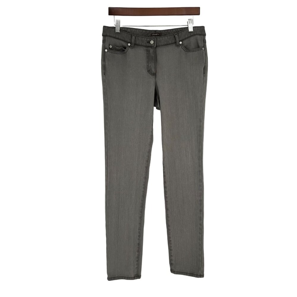 J. McLaughlin Womens Skinny Jeans Size 8 Gray Denim Soft Stretch Cotton Mid Rise